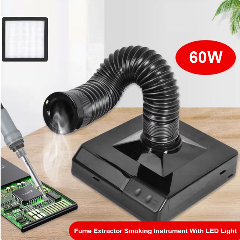 Fume Extractor Laser - 전자 부품 수리를위한 LED 빛 ESD