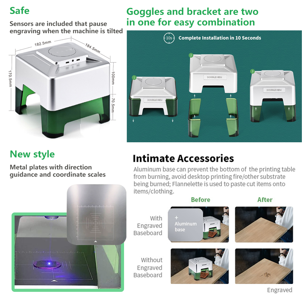 3W 미니 레이저 조각기 휴대용 로고 텍스트 패턴 애완 - Industrial Handheld Laser Engraver 리뷰 및 가격