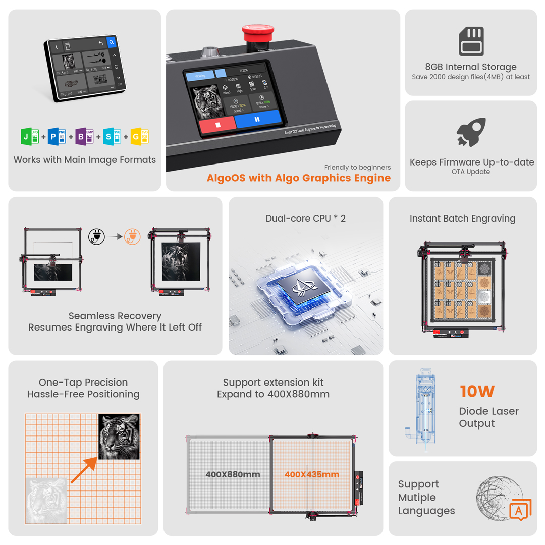 알고레이저 DIY 키트 MK2 10W 레이저 조각기 ( - Industrial Handheld Laser Engraver 리뷰 및 가격